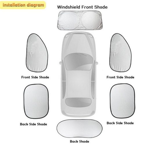 Napellenző szett 6 db-os 142x67 cm - 4CARS