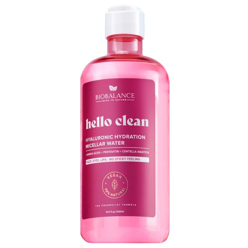 Arclemosó micellás víz hialuronsavval- HELLO CLEAN 500 ml - BIOBALANCE