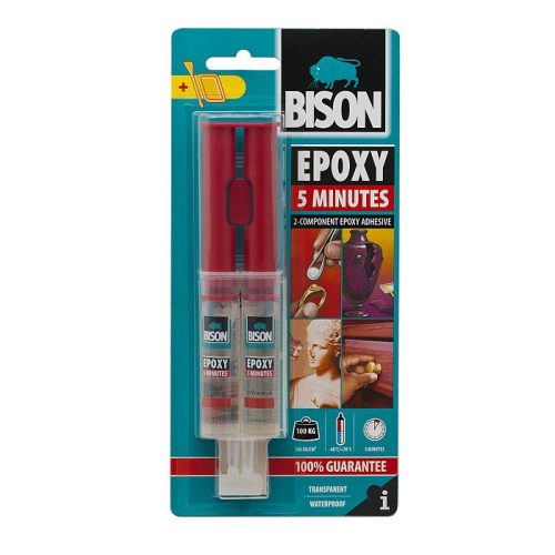 Kétkomponensű epoxi ragasztó, 5 perces 24 ml - BISON