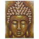 Buddha festmény - arany, brokát hatás - 60x80 cm