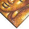 Buddha festmény - arany, brokát hatás - 60x80 cm