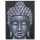 Buddha festmény - szürke, brokát hatás - 60x80 cm
