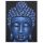 Buddha festmény - kék, brokát hatás - 60x80 cm