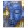 Buddha festmény - kék fej - absztrakt - 60x80 cm