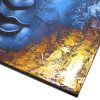 Buddha festmény - kék fej - absztrakt - 60x80 cm