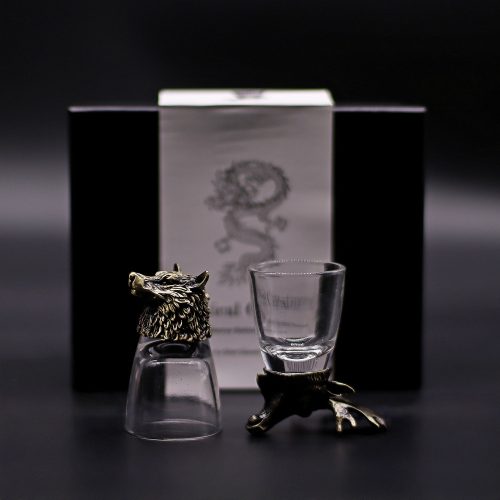 Pohárkészlet 6 db-os 50 ml - BOTTOM UP - üveg, antik bronz - Ancient Wisdom