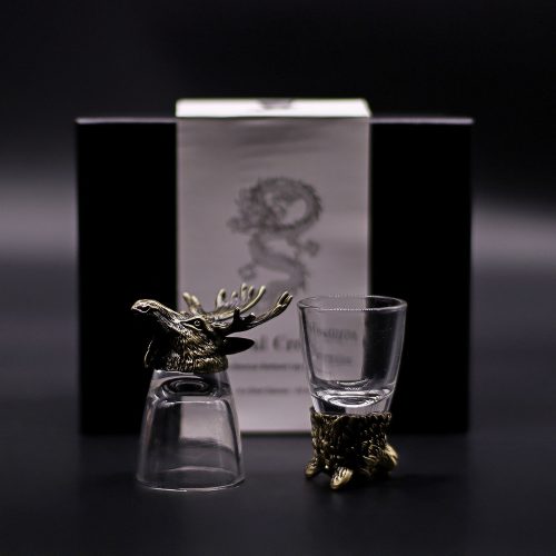 Pohárkészlet 6 db-os 50 ml - BOTTOM UP - üveg, antik bronz - Ancient Wisdom