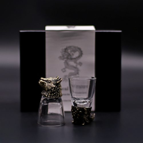 Pohárkészlet 6 db-os 50 ml - BOTTOM UP - üveg, antik bronz - Ancient Wisdom