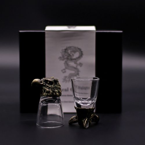 Pohárkészlet 6 db-os 50 ml - BOTTOM UP - üveg, antik bronz - Ancient Wisdom