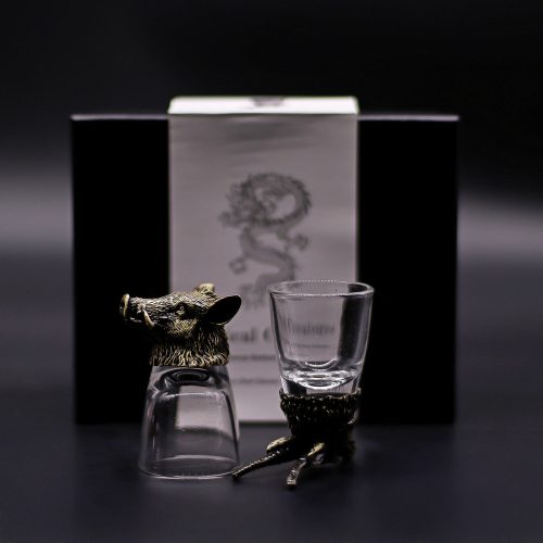 Pohárkészlet 6 db-os 50 ml - BOTTOM UP - üveg, antik bronz - Ancient Wisdom