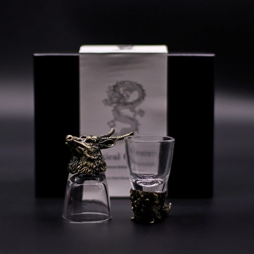 Pohárkészlet 6 db-os 50 ml - BOTTOM UP - üveg, antik bronz - Ancient Wisdom