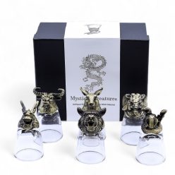   Pohárkészlet 6 db-os 50 ml - BOTTOM UP - üveg, antik bronz - Ancient Wisdom
