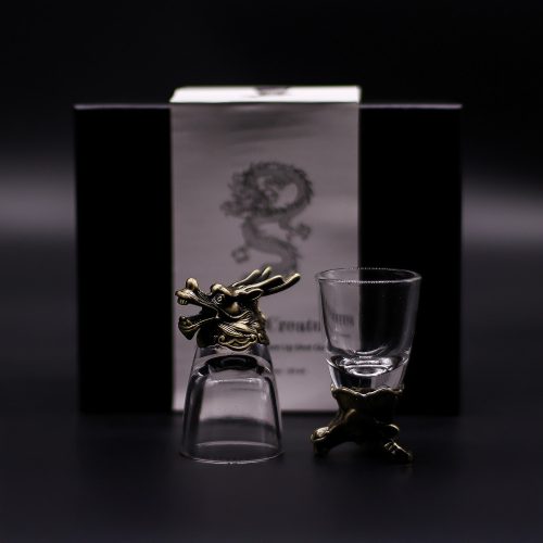 Pohárkészlet 6 db-os 50 ml - BOTTOM UP - üveg, antik bronz - Ancient Wisdom