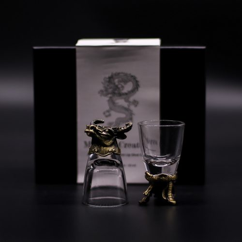 Pohárkészlet 6 db-os 50 ml - BOTTOM UP - üveg, antik bronz - Ancient Wisdom