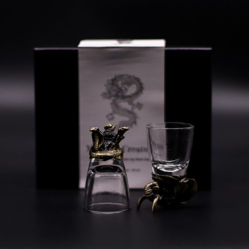 Pohárkészlet 6 db-os 50 ml - BOTTOM UP - üveg, antik bronz - Ancient Wisdom
