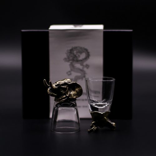 Pohárkészlet 6 db-os 50 ml - BOTTOM UP - üveg, antik bronz - Ancient Wisdom