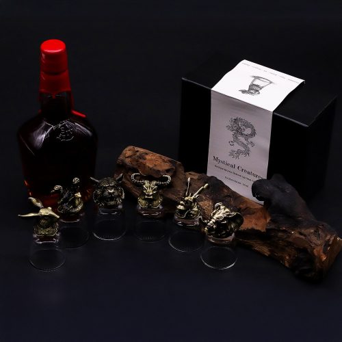 Pohárkészlet 6 db-os 50 ml - BOTTOM UP - üveg, antik bronz - Ancient Wisdom