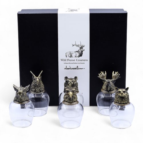 Pohárkészlet 6 db-os 100 ml - BOTTOM UP - üveg, antik bronz - Ancient Wisdom