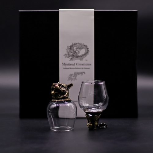 Pohárkészlet 6 db-os 100 ml - BOTTOM UP - üveg, antik bronz - Ancient Wisdom