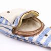 Pamutvászon crossbody táska - kék-fehér