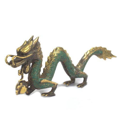 Feng shui sárgaréz Sárkány szobor - 20 cm