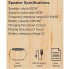 Bluetooth mini hangszóró - fahatású - BTSP-02