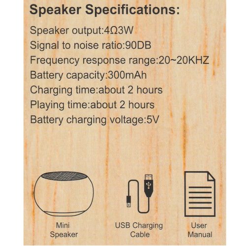 Bluetooth mini hangszóró - fahatású - BTSP-02