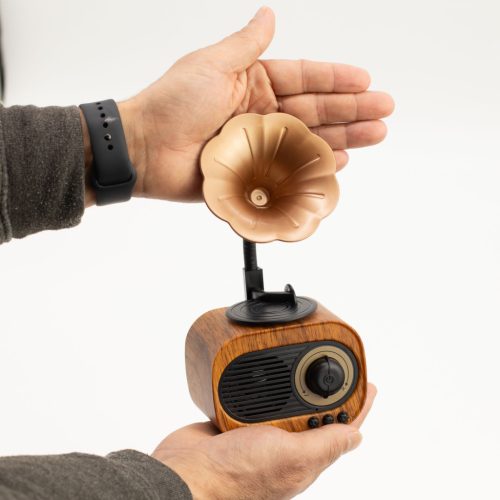 Retro mini gramofon - bluetooth hangszóró - B5