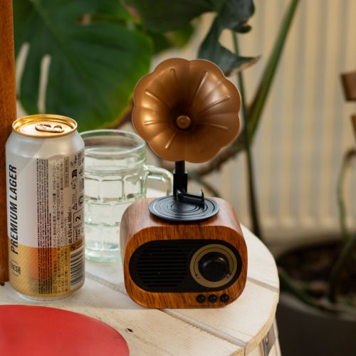 Retro mini gramofon - bluetooth hangszóró - B5