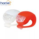 LED-es kerékpár lámpa szett szilikon borítással - 2 db-os - HOME