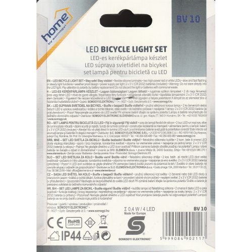 LED-es kerékpár lámpa szett szilikon borítással - 2 db-os - HOME