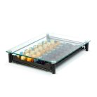 Fém+üveg kávékapszula tartó 60 db Nespresso kapszulához - matt fekete - BEWELLO