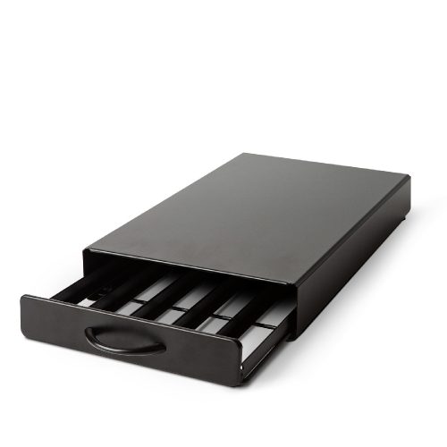 Fém kávékapszula tartó 50 db Nespresso kapszulához - matt fekete - BEWELLO