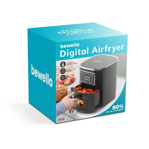 Forrólevegős sütő 5 l Bewello Airfryer 1450 W - BW1002B