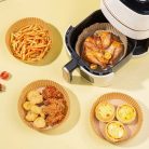 Sütőpapír forrólevegős sütőhöz Bewello Air Fryer - 50 db - 20 cm