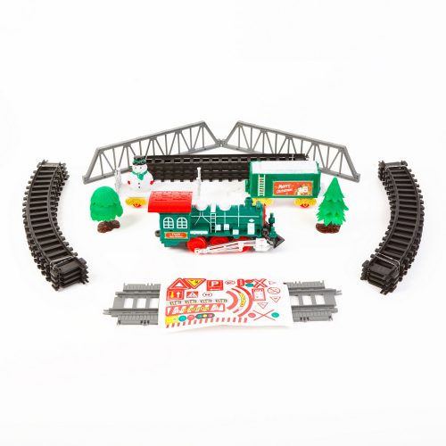Karácsonyi kisvasút - zenél, világít - elemes - 27 db-os szett - BEWELLO