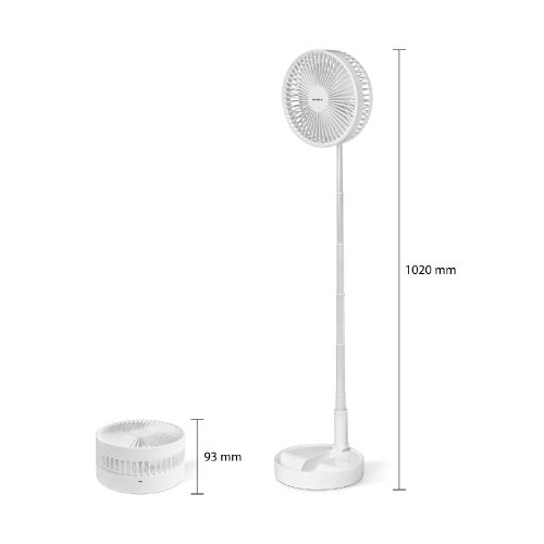Ventilátor - akkumulátoros, teleszkópos, összecsukható - 4800 mAh - BEWELLO