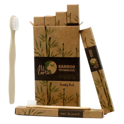 Bambusz fogkefe - 4 db-os családi csomag