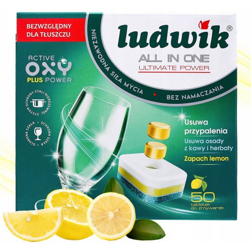 Ludwik Ultimate Power All In One Lemon Mosogatógéptabletta 50 db