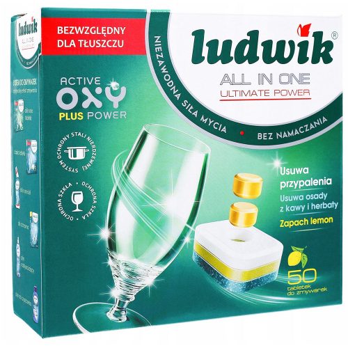 Ludwik Ultimate Power All In One Lemon Mosogatógéptabletta 50 db