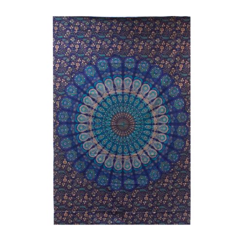 Indiai Pamut ágytakaró - falidísz - Classic Mandala - 130x200 cm