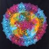 Indiai Pamut ágytakaró - falidísz - Black Hamsa - 130x200 cm