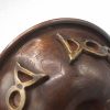 Antik réz tál - Hármas hold - 8x4 cm