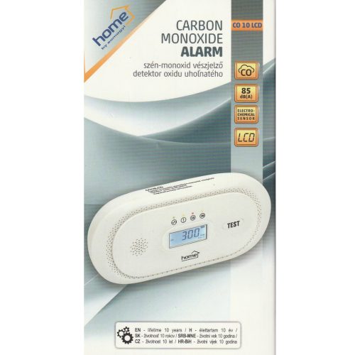 Szén-monoxid vészjelző - LCD kijelző, elemes - CO10LCD - HOME
