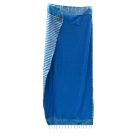 Pamut strand pléd - kék -  100% pamut, 100x180 cm