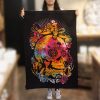Pamut falidísz - Day of the Dead Skull - 78x112 cm