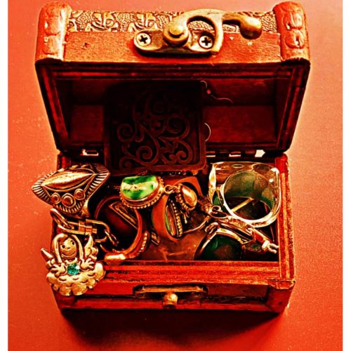 Vintage dobozka - Egyiptom - 9x5,5x6 cm