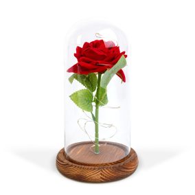 Örökrózsa elemes LED világítással 22 cm