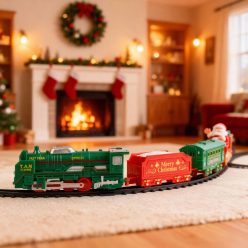   Karácsonyi kisvasút - zenél, világít - elemes - 19 db-os szett