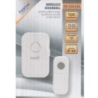 Digitális vezeték nélküli csengő - 230V 100 m 36 dallam - fehér - HOME